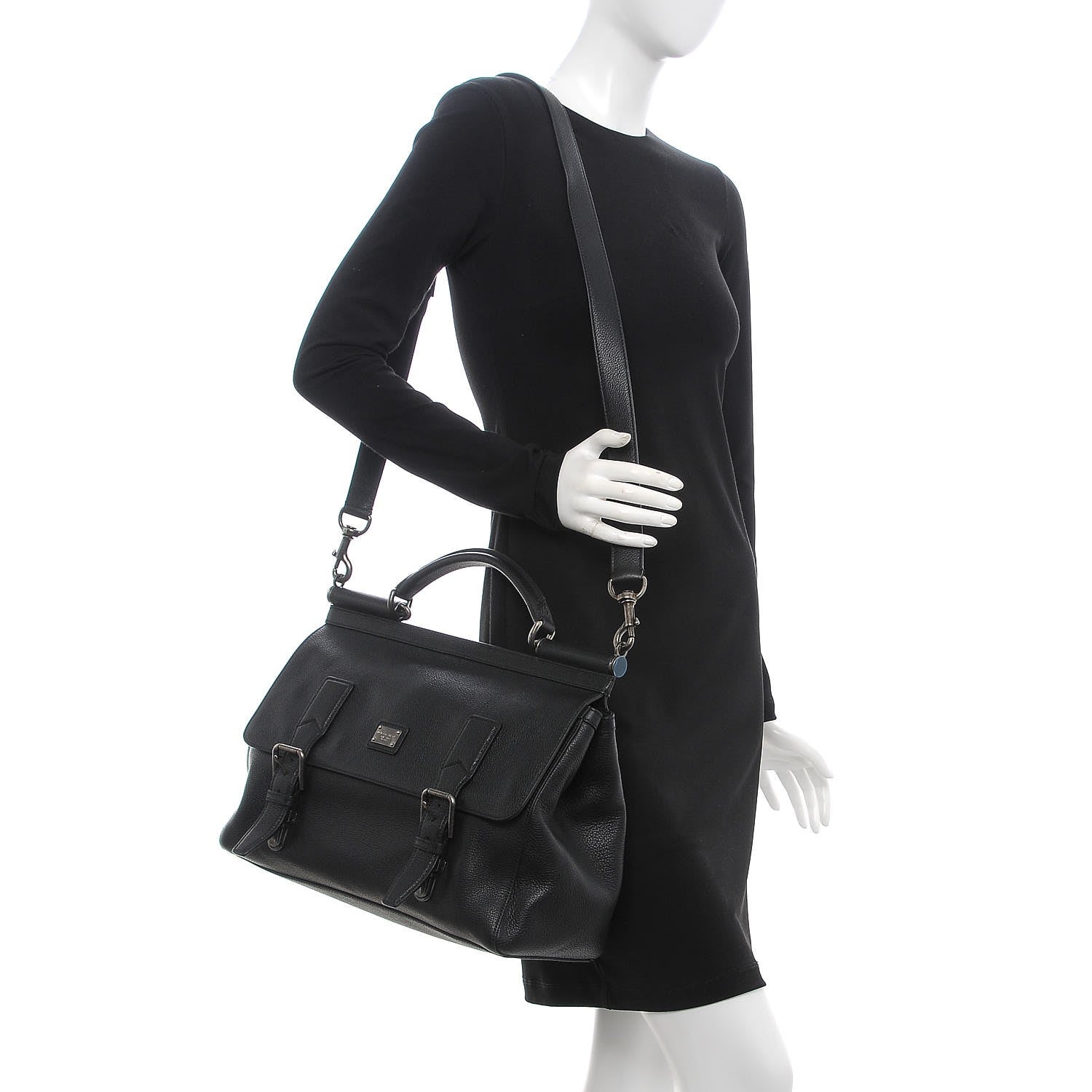 Dolce & Gabbana Calfskin Miss Sicily Weekender Nero Black 2 of 6