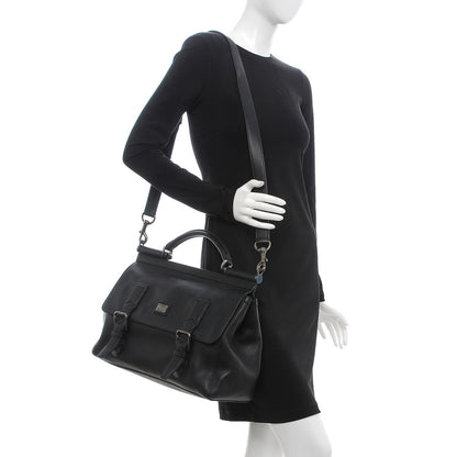 Dolce & Gabbana Calfskin Miss Sicily Weekender Nero Black 2 of 6