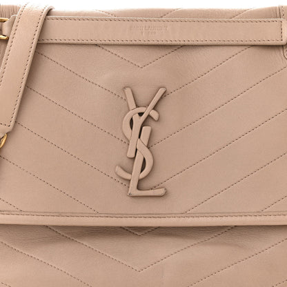 Saint Laurent Lambskin Matelasse Monogram Medium Niki Chain Satchel Light Taupe 8 of 14