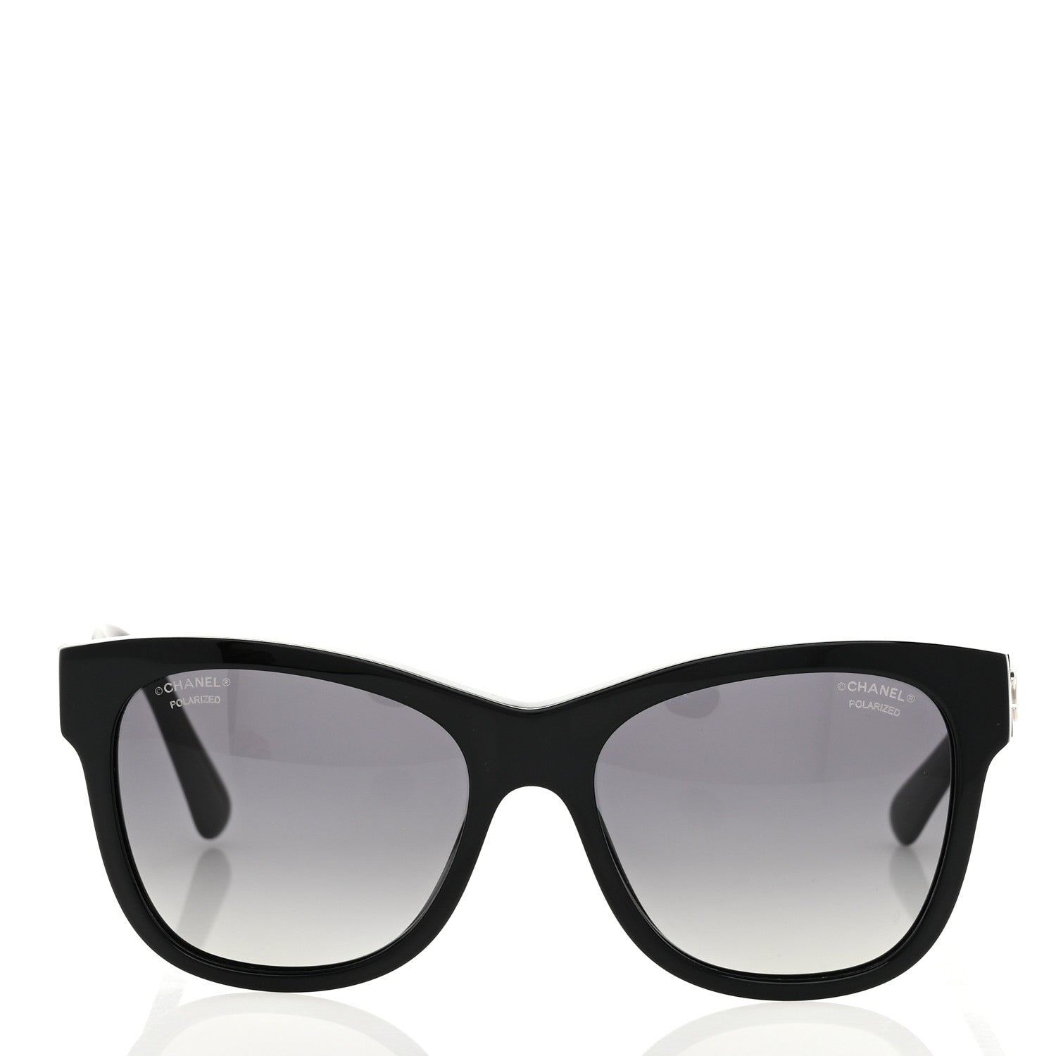 Chanel Acetate Polarized Square CC Sunglasses 5380 Black 2 of 7