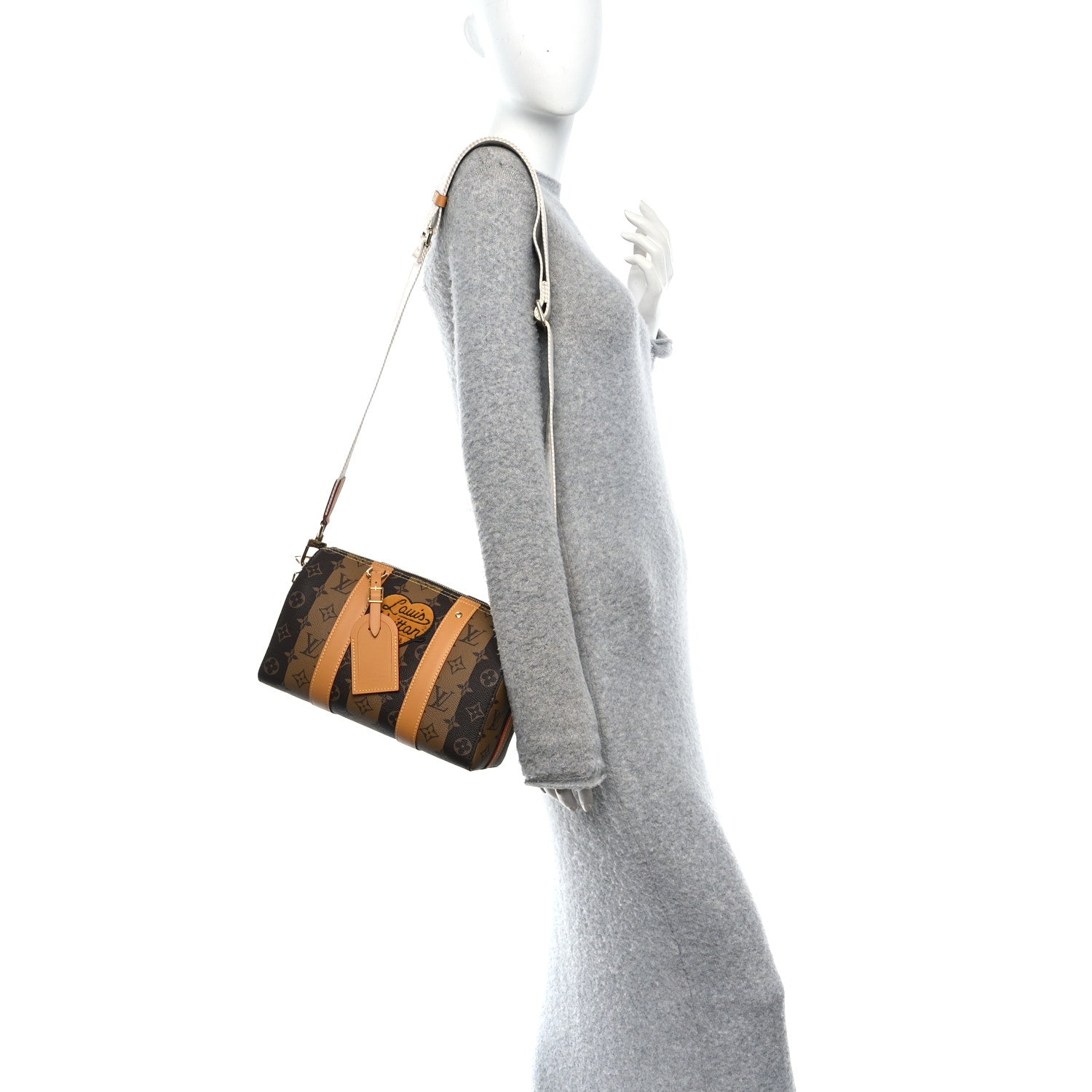 Louis Vuitton X NIGO Reverse Monogram Stripes City Keepall Bandouliere Brown 2 of 9