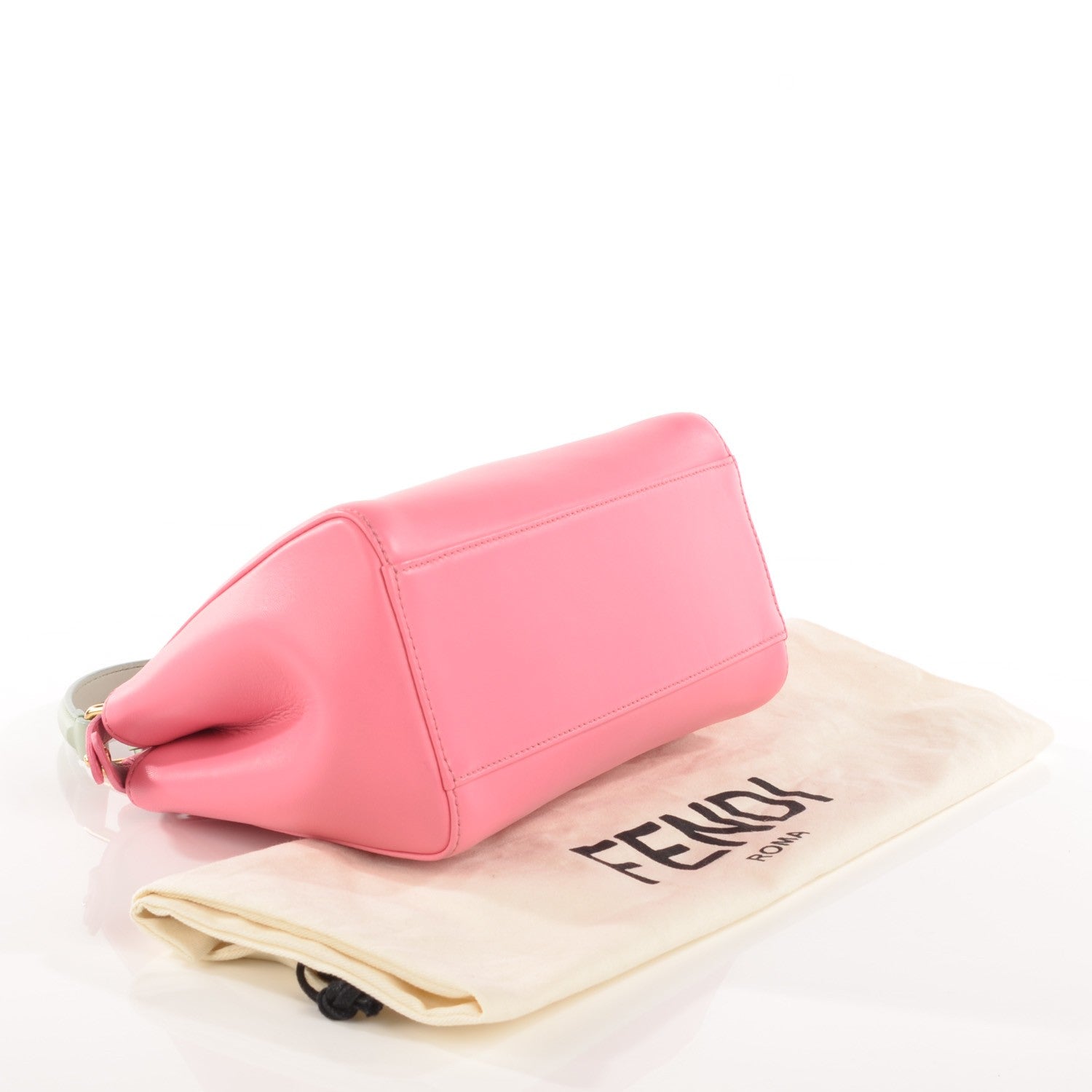 Fendi Nappa Colorblock Mini Peekaboo Iconic Satchel Rosa Fluo Oxigen Slate 4 of 8