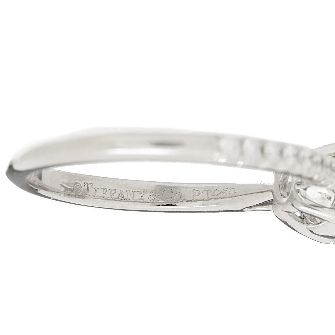 Tiffany Platinum Diamond .98ct Novo Round Engagement Ring 50 5.25 6 of 7