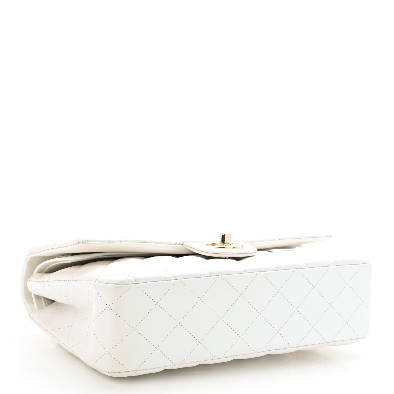 Chanel Iridescent Calfskin Quilted Medium Double Flap White 4 of 10