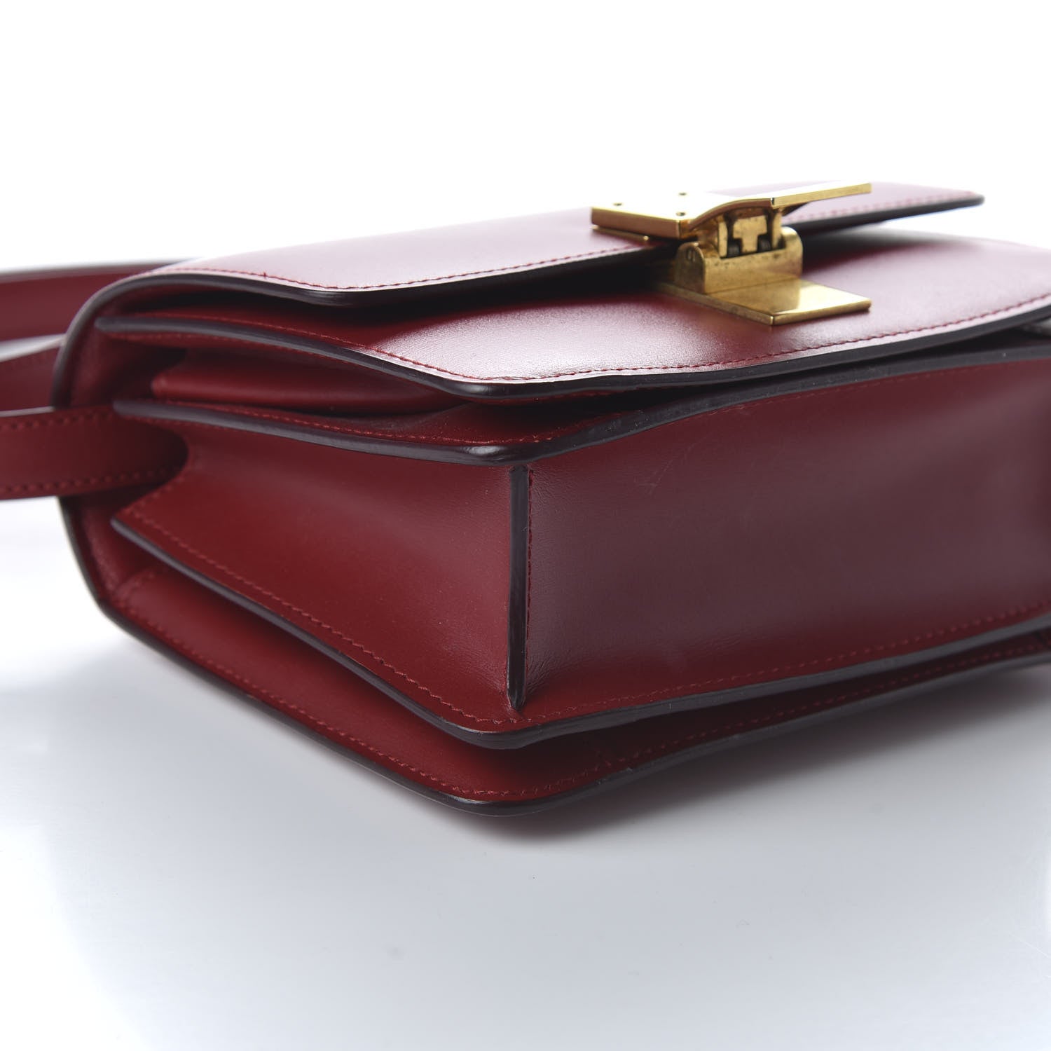 Celine Smooth Calfskin Small Classic Box Flap Bag Red 6 of 10
