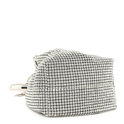 Jimmy Choo Satin Crystal Embellished Micro Bon Bon Bag Silver 4 of 9