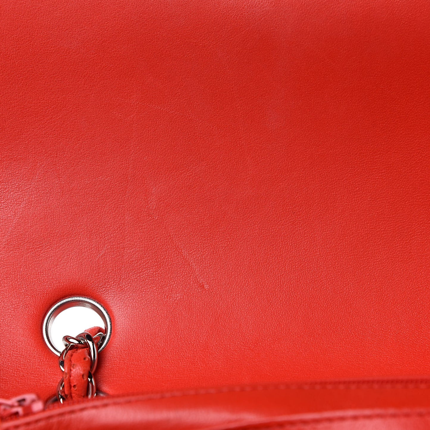 Lambskin Perforated Medium Flap Red
