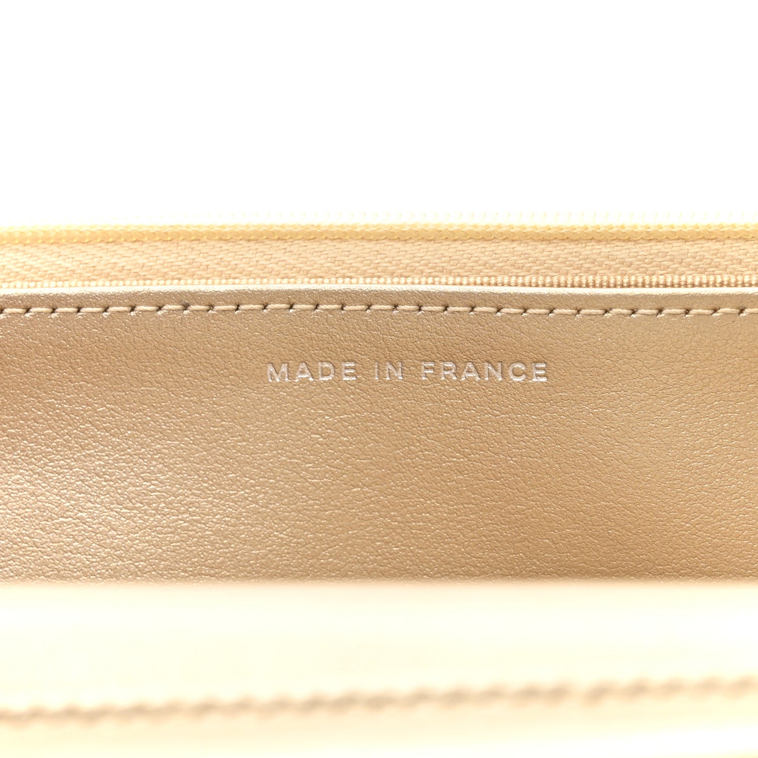 Chanel Metallic Lambskin Quilted Wallet On Chain WOC Gold Black 7 of 13