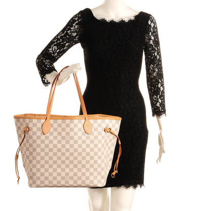 Louis Vuitton Damier Azur Neverfull MM 2 of 9