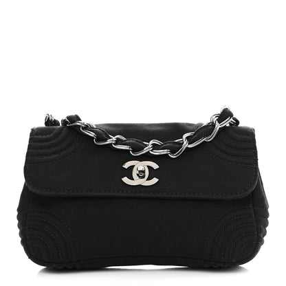 Chanel Jersey Quilted Single Flap Black 1 of 13