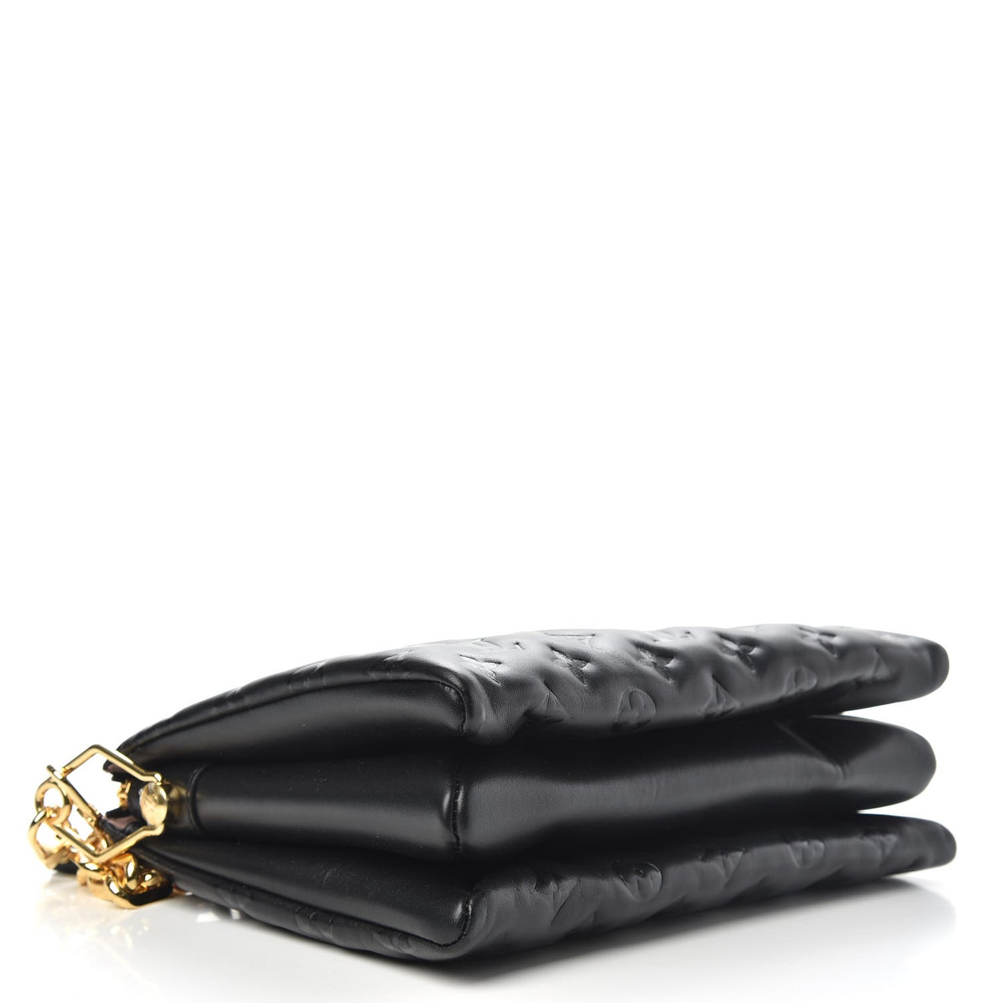 Lambskin Embossed Monogram Coussin PM Black