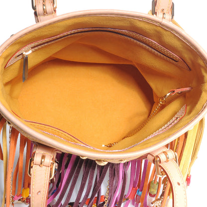 Louis Vuitton Monogram Multicolor Fringe Bucket Black 8 of 8