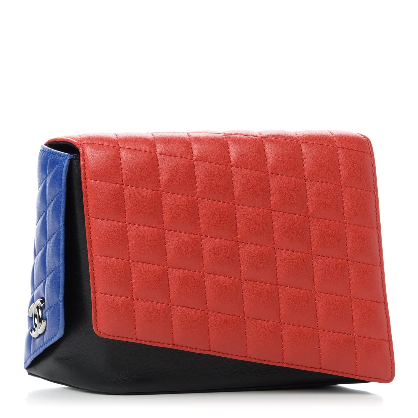 Lambskin Quilted Fresh Air Clutch Black Red Blue