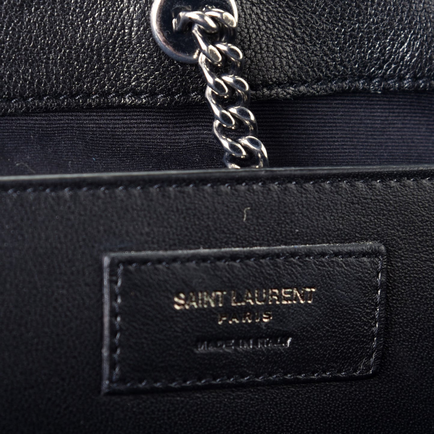 Vintage Lambskin Chevron Monogram Small Nolita Black