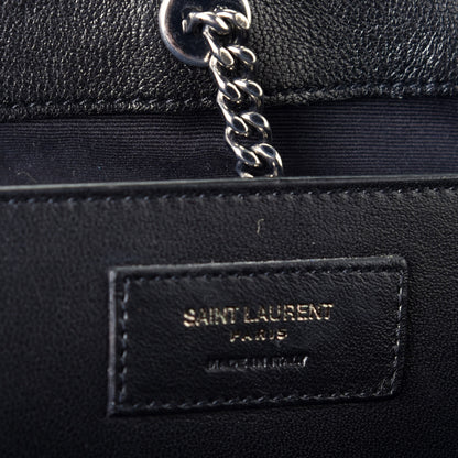Saint Laurent Vintage Lambskin Chevron Monogram Small Nolita Black 6 of 8