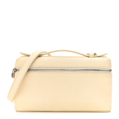 Loro Piana Grained Calfskin L19 Extra Pocket Pouch Whisper White 1 of 13