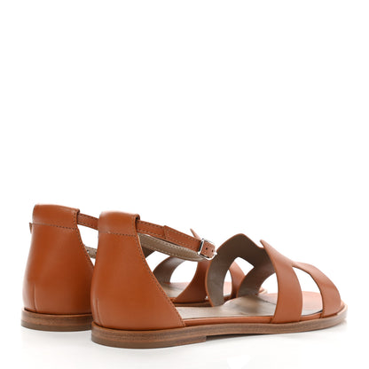 Hermes Calfskin Santorini Sandals 35 Naturel 4 of 9