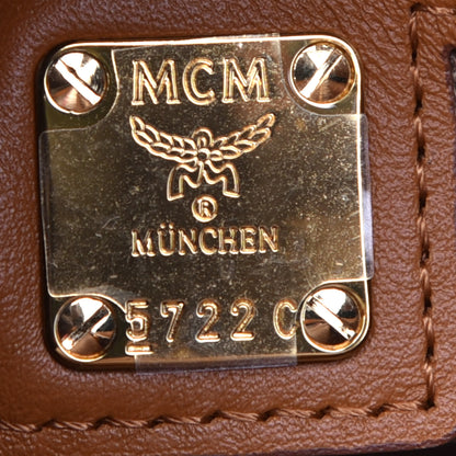MCM Calfskin Ottomar Monogram Medium Essential Tote Cognac 6 of 8