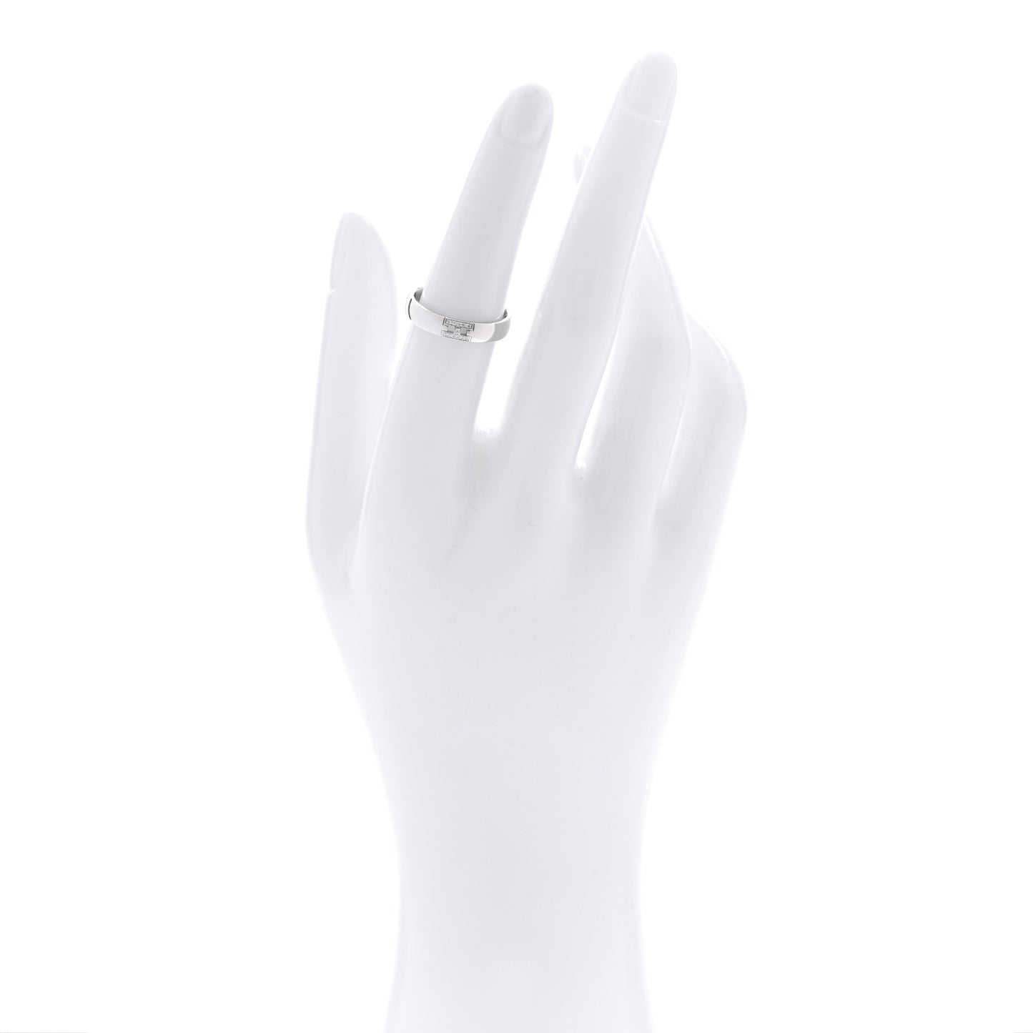 18K White Gold Diamond Ever Herakles Wedding Band Ring 52 6