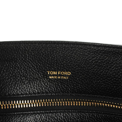 Tom Ford Pebbled Calfskin Medium Jennifer Zip Tote Black 6 of 6