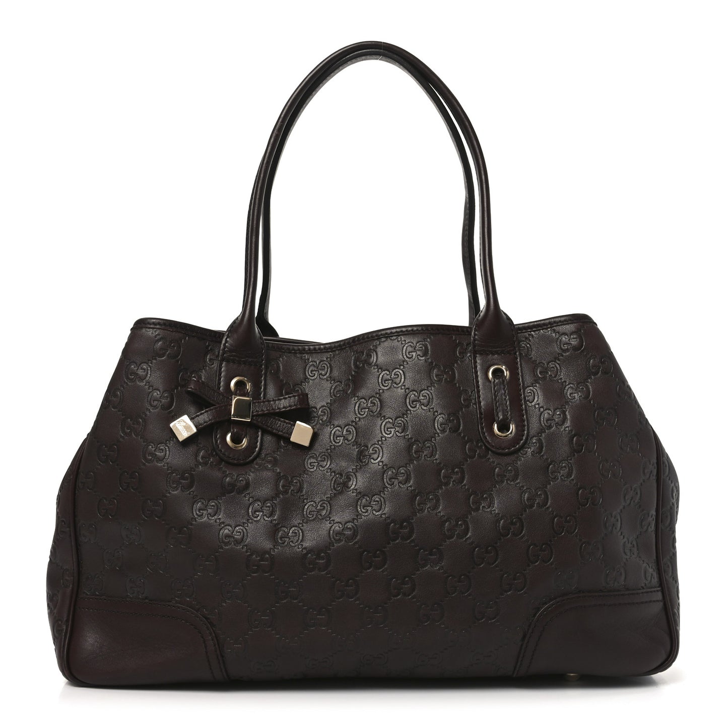 Guccissima Medium Princy Tote Dark Brown