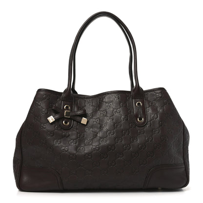 Gucci Guccissima Medium Princy Tote Dark Brown 1 of 10