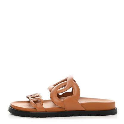 Hermes Nappa Extra Sandals 38 Naturel 1 of 9