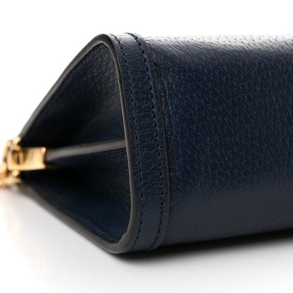 Gucci Textured Calfskin Web Small Ophidia Chain Shoulder Bag Blue Agata 9 of 11