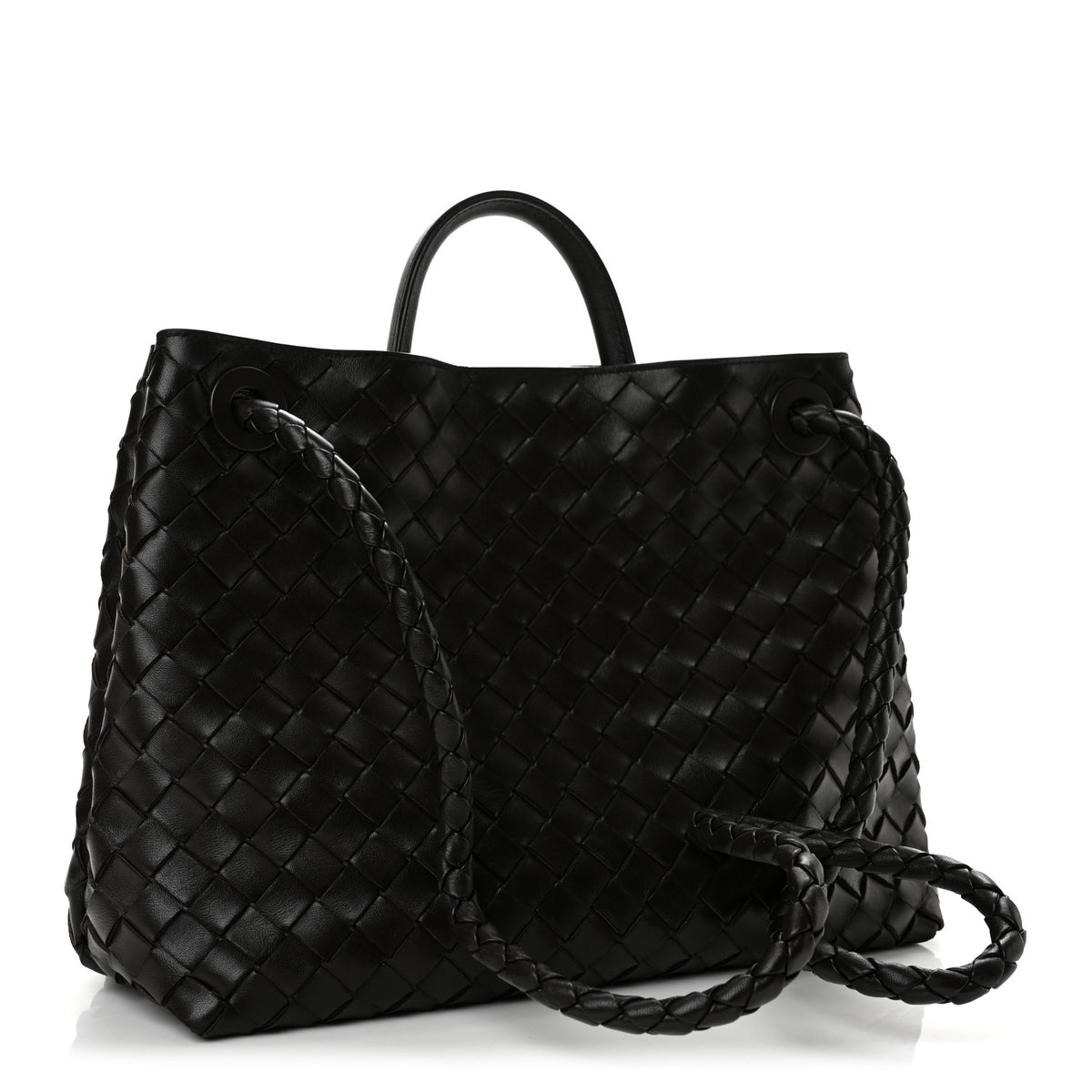Nappa Intrecciato Medium Andiamo Shoulder Bag Fondant