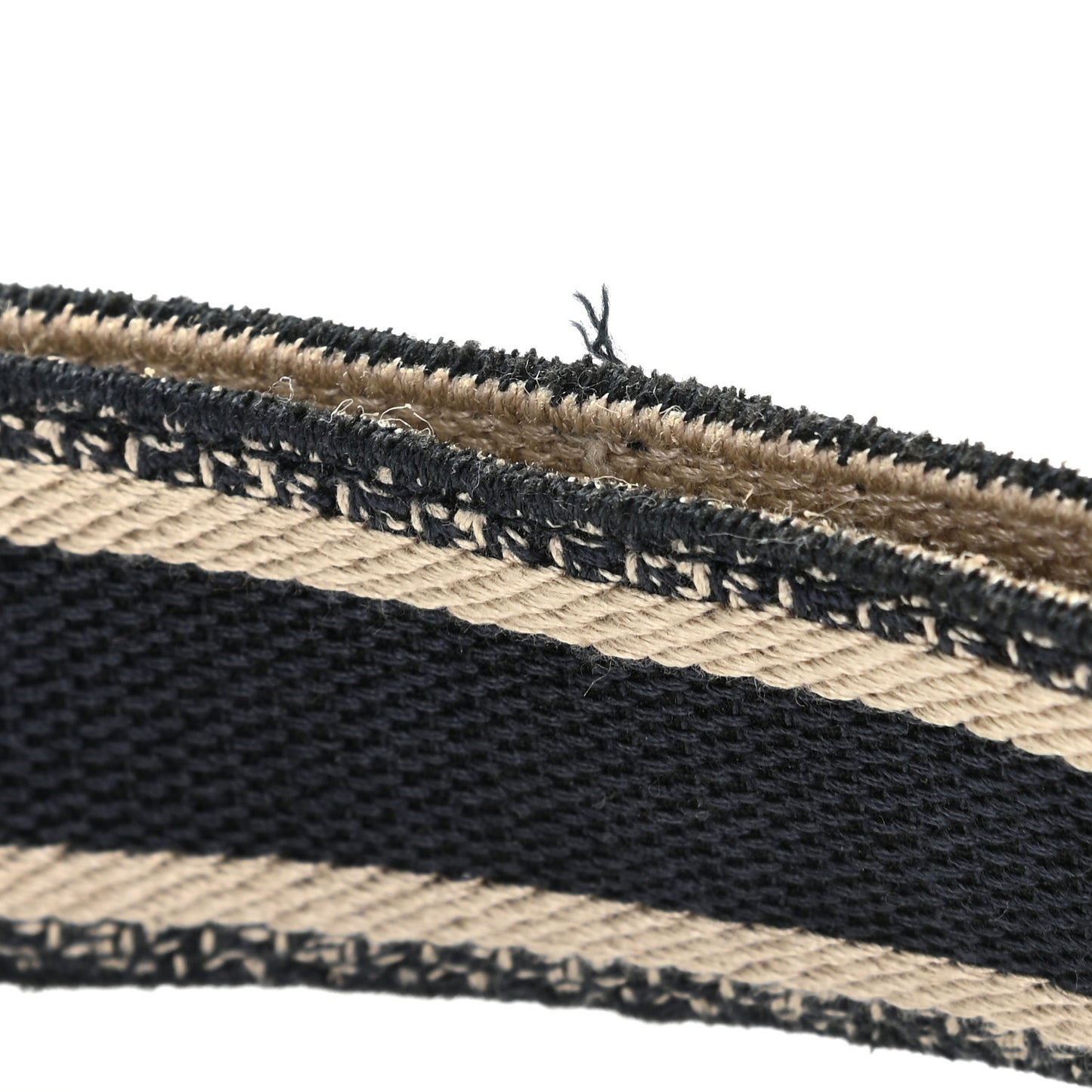 Canvas Embroidered Shoulder Strap Black