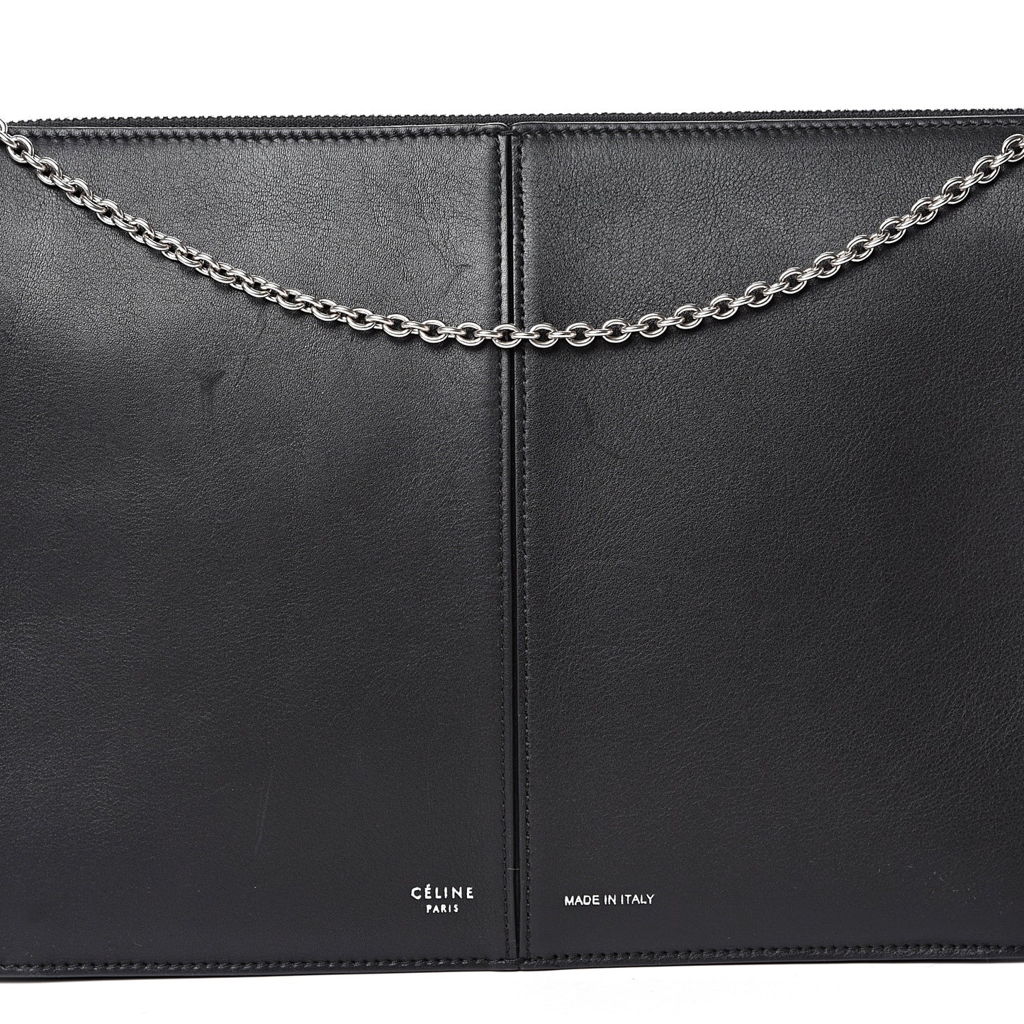 Supple Natural Calfskin Tri-Fold Clutch Black