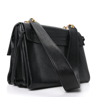 Valentino Garavani Pebbled Calfskin VRing Shoulder Bag Black 3 of 8