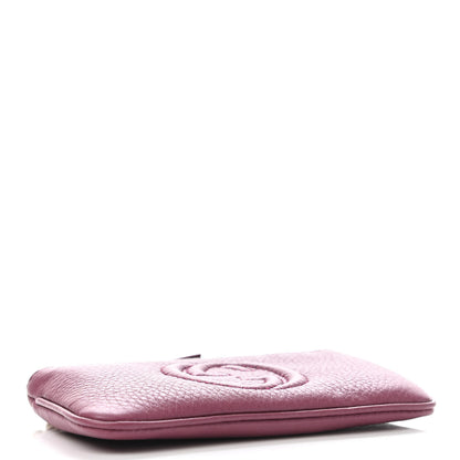 Gucci Pebbled Calfskin Soho Key Case Peonia Flower 3 of 4