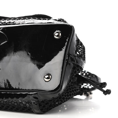 Chanel Patent Net Large La Madrague Tote Black 10 of 10