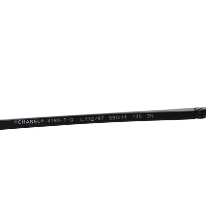 Chanel Aviator CC Sunglasses 4189-T-Q Black 5 of 7