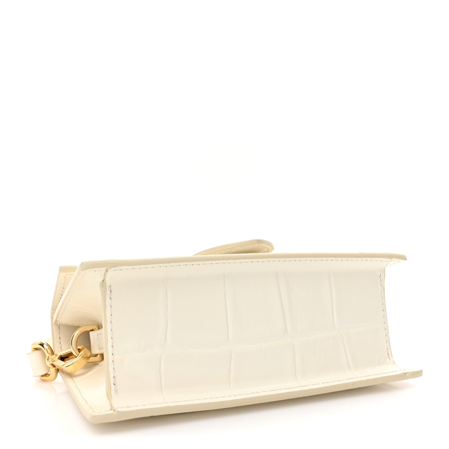 Calfskin Crocodile Embossed Le Bambino Light Ivory