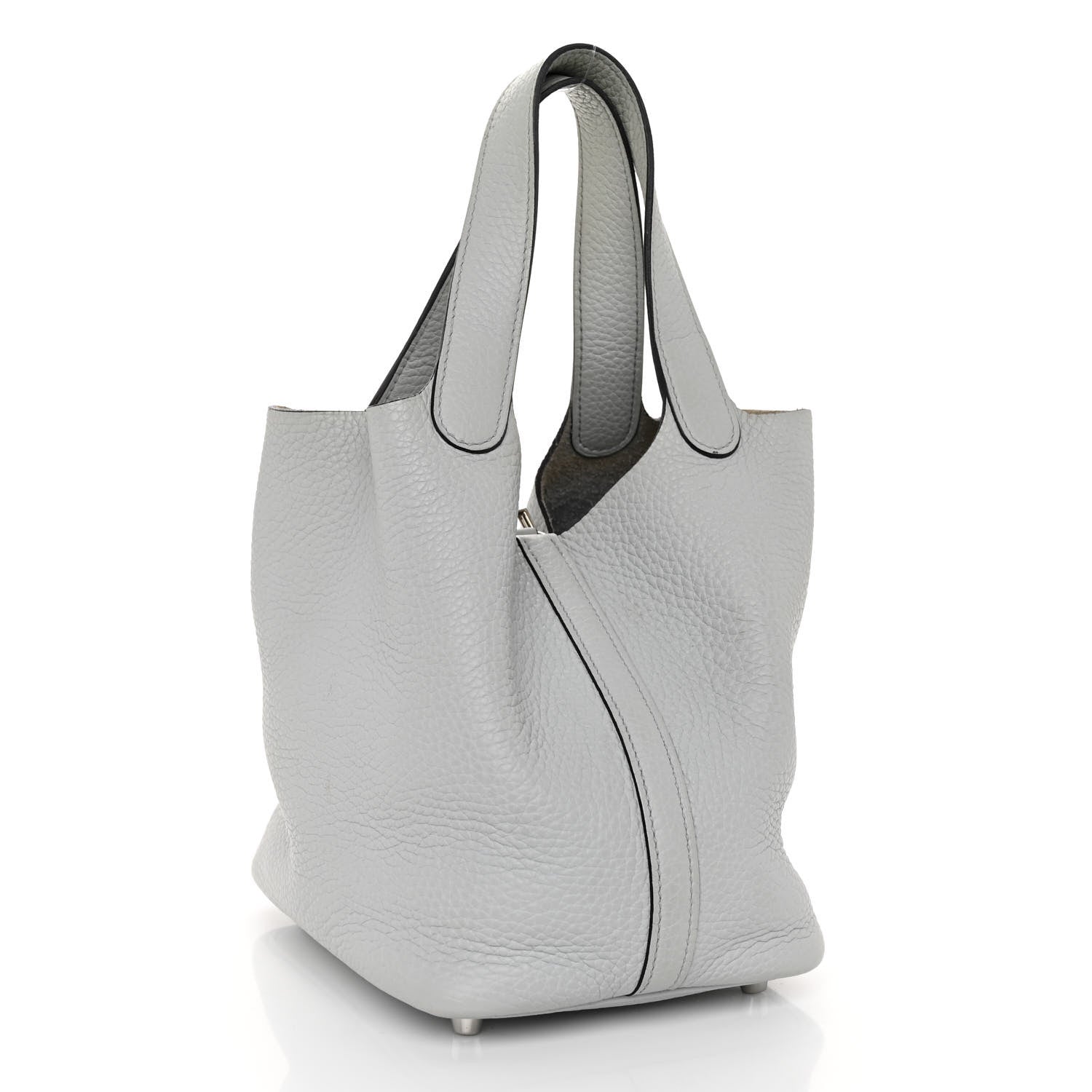 Hermes Taurillon Clemence Picotin Lock 18 PM Bleu Pale 3 of 10