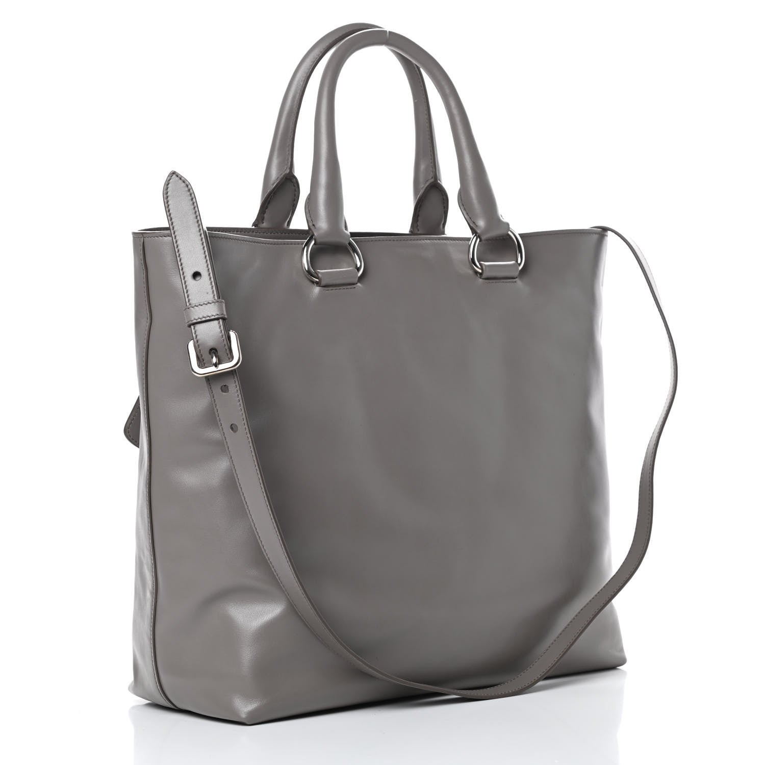 Prada Soft Calf Shopping Tote Argilla 3 of 13