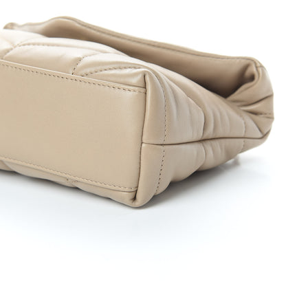 Saint Laurent Lambskin Quilted Toy Loulou Puffer Monogram Chain Satchel Nude Powder 10 of 10