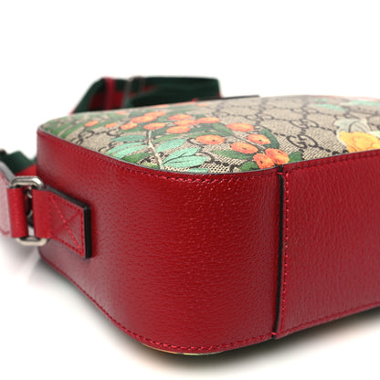 Gucci GG Supreme Monogram Tian Web Camera Bag Beige Multicolor Red 9 of 10
