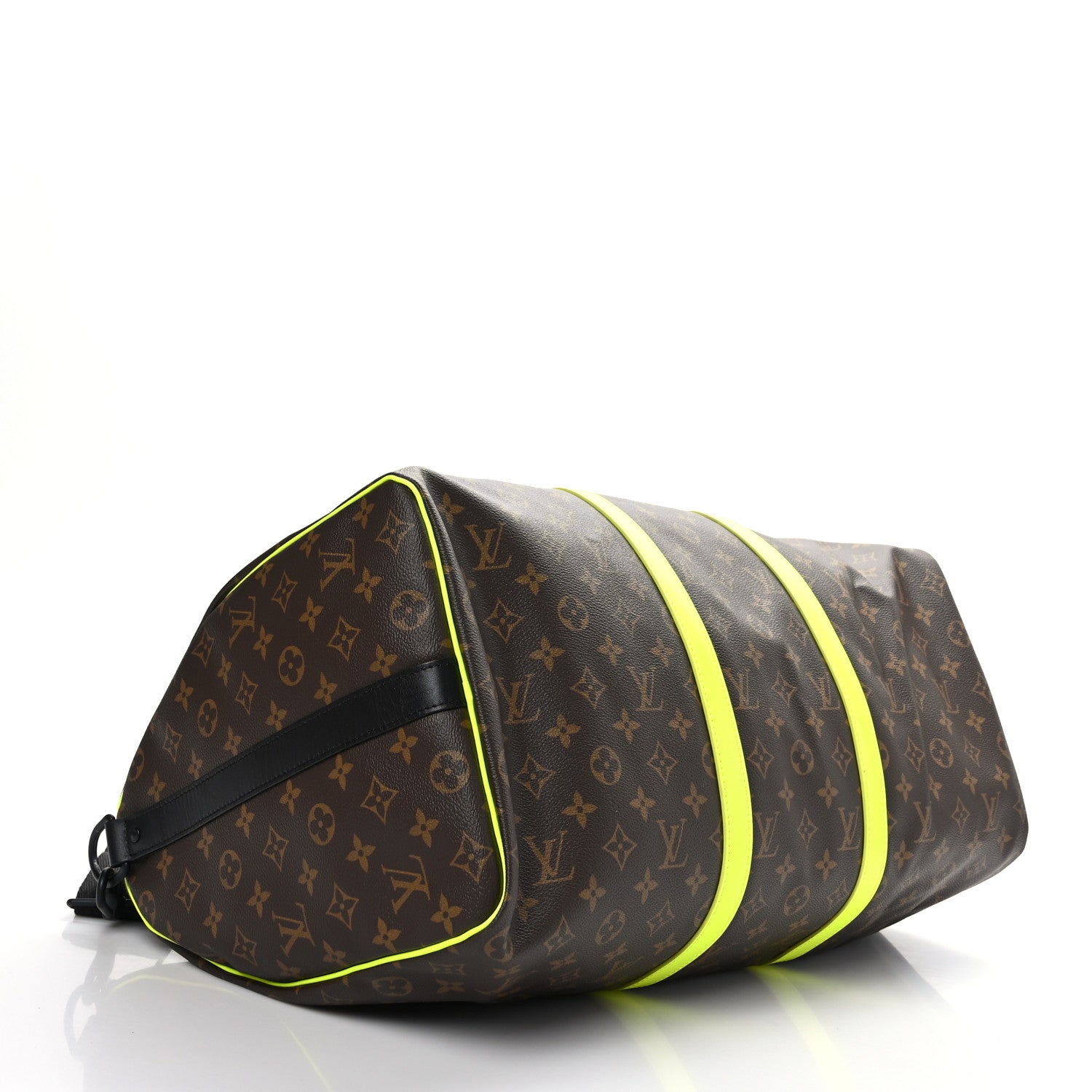 Louis Vuitton Monogram Macassar Keepall Bandouliere 50 Florescent Yellow 3 of 9