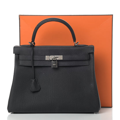 Hermes Togo Kelly Retourne 32 Black 10 of 13