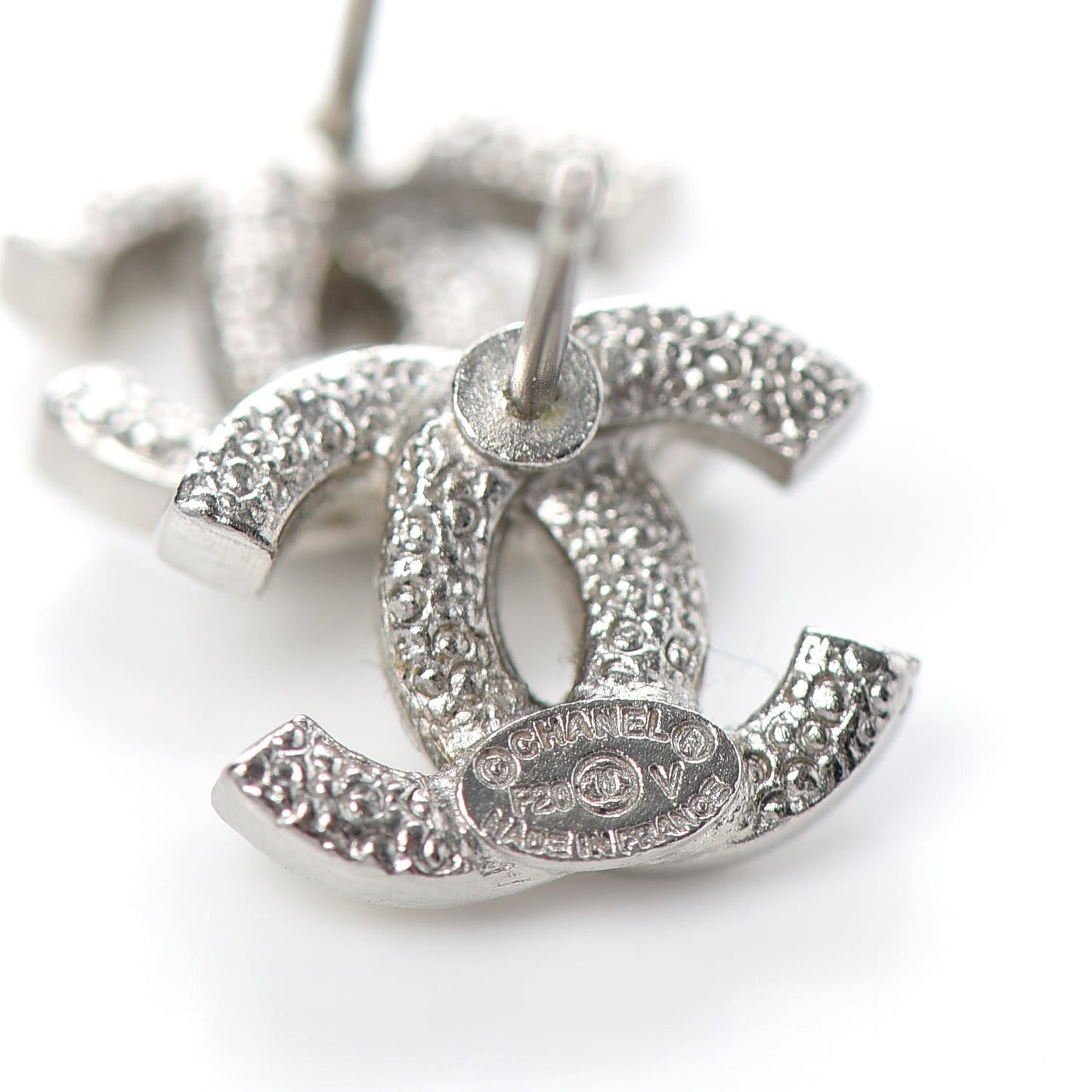 Crystal Mini Timeless CC Earrings Silver