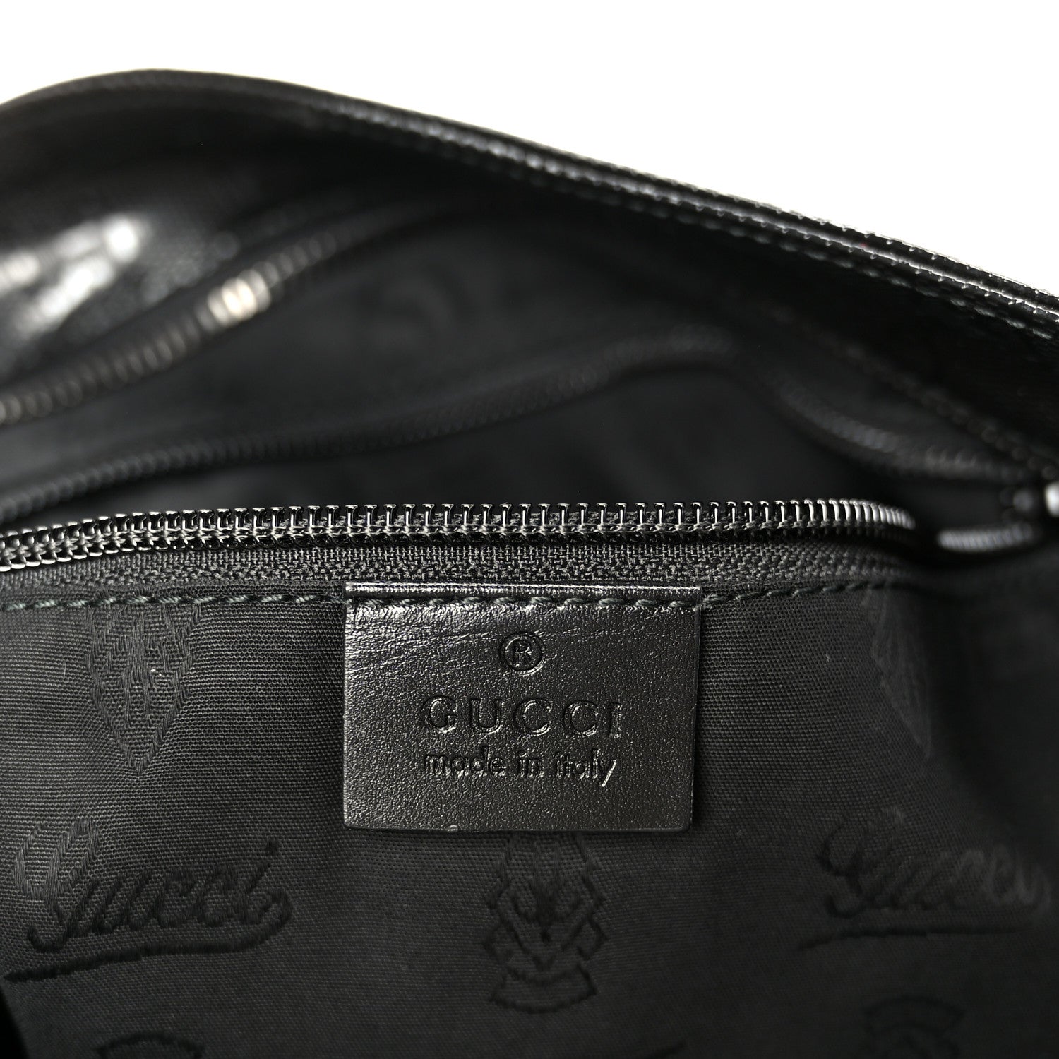 Gucci Imprime Monogram Medium Flat Messenger Bag Black 6 of 12