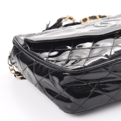 Chanel Patent Quilted Tassel Small Camera Case Black 11 of 11