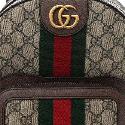 Gucci GG Supreme Monogram Calfskin Web Small Ophidia Day Backpack Beige Ebony New Acero 8 of 11