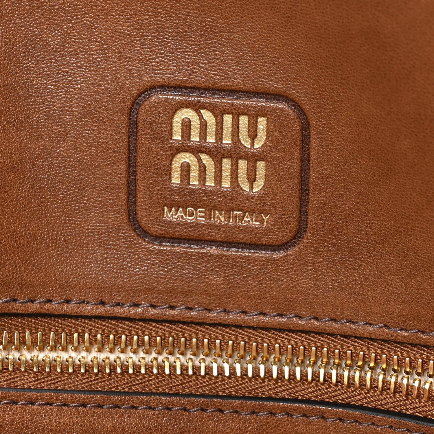 Miu Miu Nappa Large Aventure Bag Cognac Sabbia 6 of 10