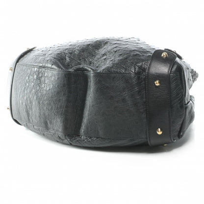 Gucci Ostrich Medium Pelham Tote Black 4 of 7
