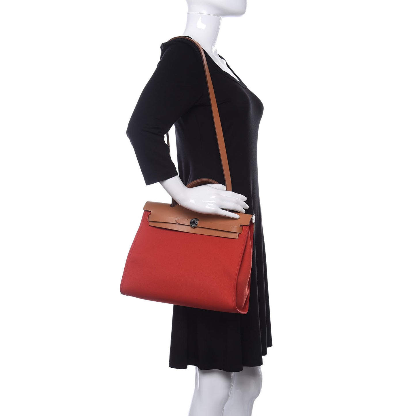 Vache Hunter Toile Herbag Zip 31 PM Rouge Tomate Natural