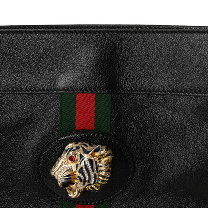 Gucci Calfskin Large Rajah Chain Tote Black 9 of 11